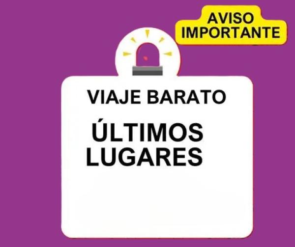 Últimos lugares disponibles